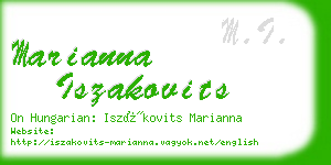 marianna iszakovits business card